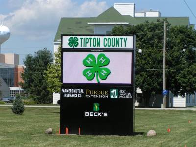 Tipton County Fairgrounds are really “getting the word out” with their new electronic message center!
