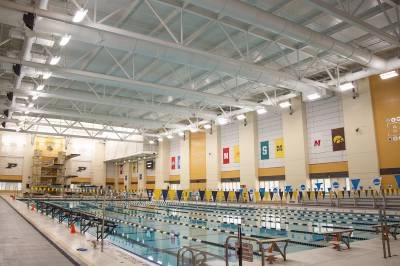 Huston Dives In To Help On Purdue Aquatic Center